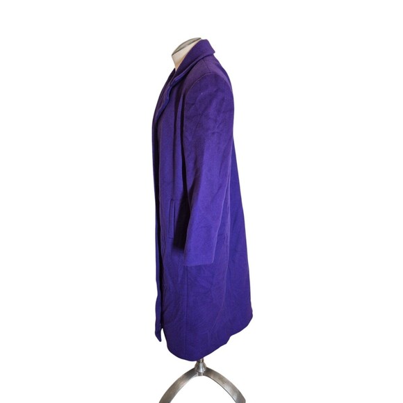Kristen Blake Vintage Wool Coat Felted Wool Long Dress Coat Purple sz 14 - Picture 3 of 7